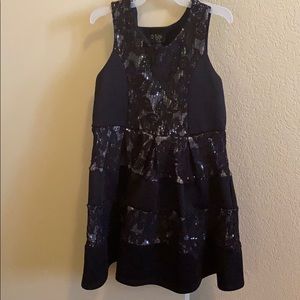 Black with grey dress